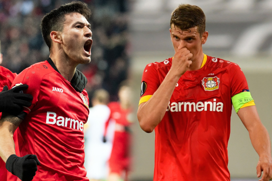 Lars Bender (31, r.) ist nicht mehr Kapitän von Bayer Leverkusen. Sein Nachfolger wird der Chilene Charles Aránguiz (31). (Bildmontage)