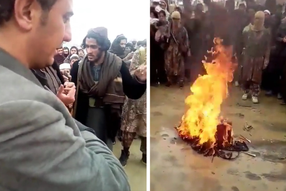 Trauriges Video: Taliban verspotten Künstler und verbrennen deren Musikinstrumente