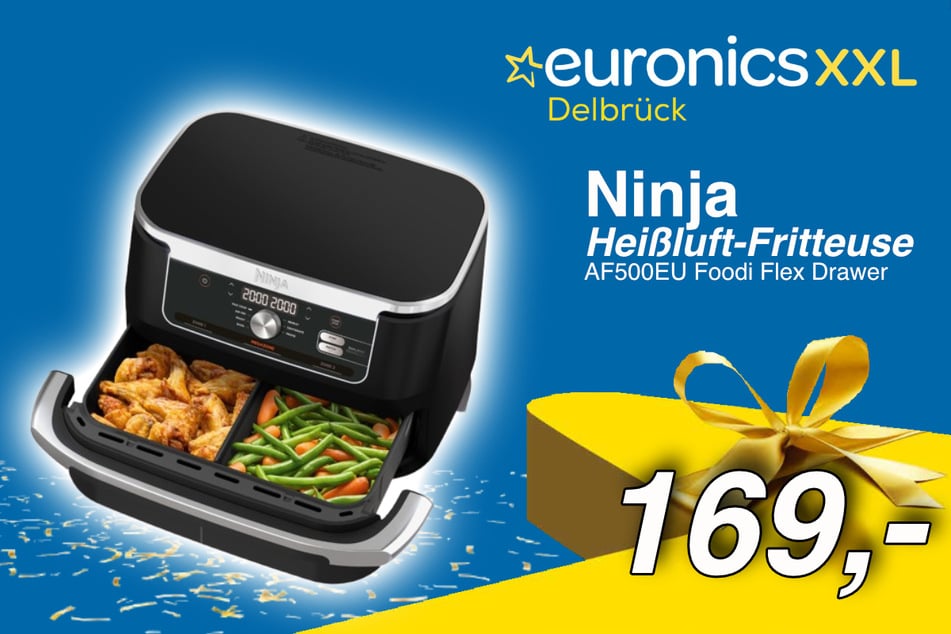 Die Ninja Heißluft-Fritteuse für 169 Euro.