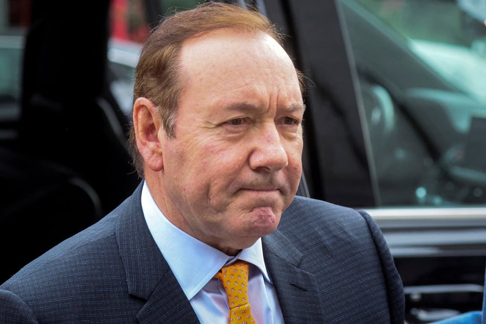 Kevin Spacey pictured arriving at Manhattan Federal Court for the civil lawsuit launched by Anthony Rapp.