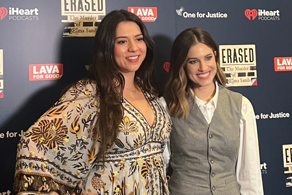 Writer and director Allison Flom (l) spoke with TAG24 NEWS about her influential new podcast, Erased: The Murder of Elma Sands.