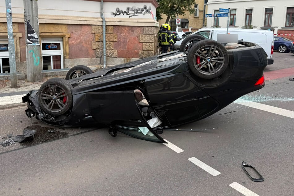 Der BMW überschlug sich.