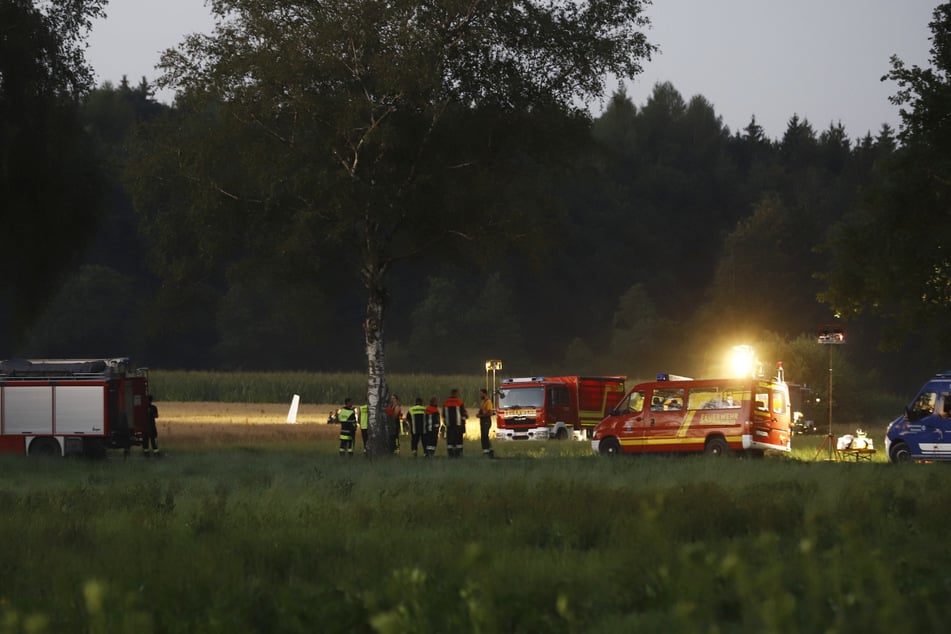 Die Absturzstelle am Freitagabend.