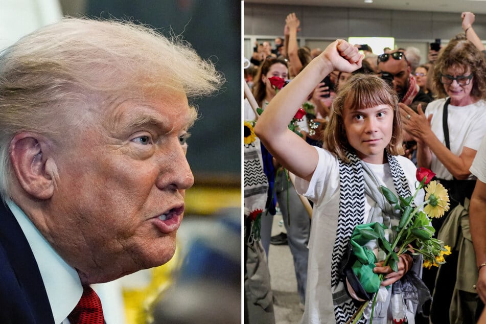 Greta Thunberg (r.) turned the tables on President Donald Trump after he claimed that the Swedish activist has "anger management problems."