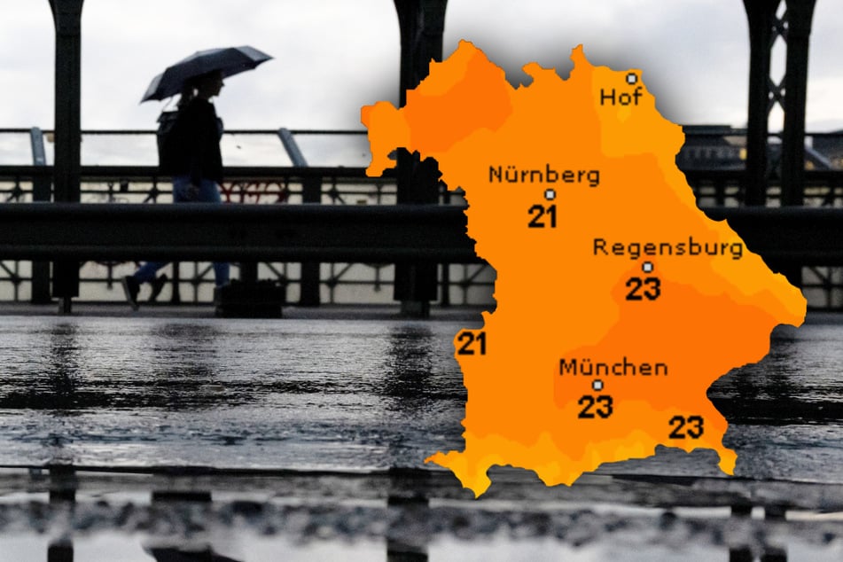 Das Wetter in München und Bayern zeigt sich momentan nicht gerade von seiner schönsten Seite. (Grafik)