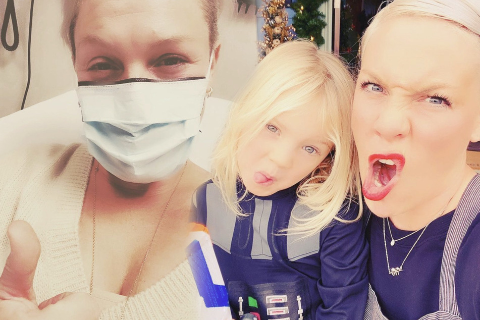 Pink (41) thought she might never see her daughter Willow again during her severe coronavirus infection (collage).