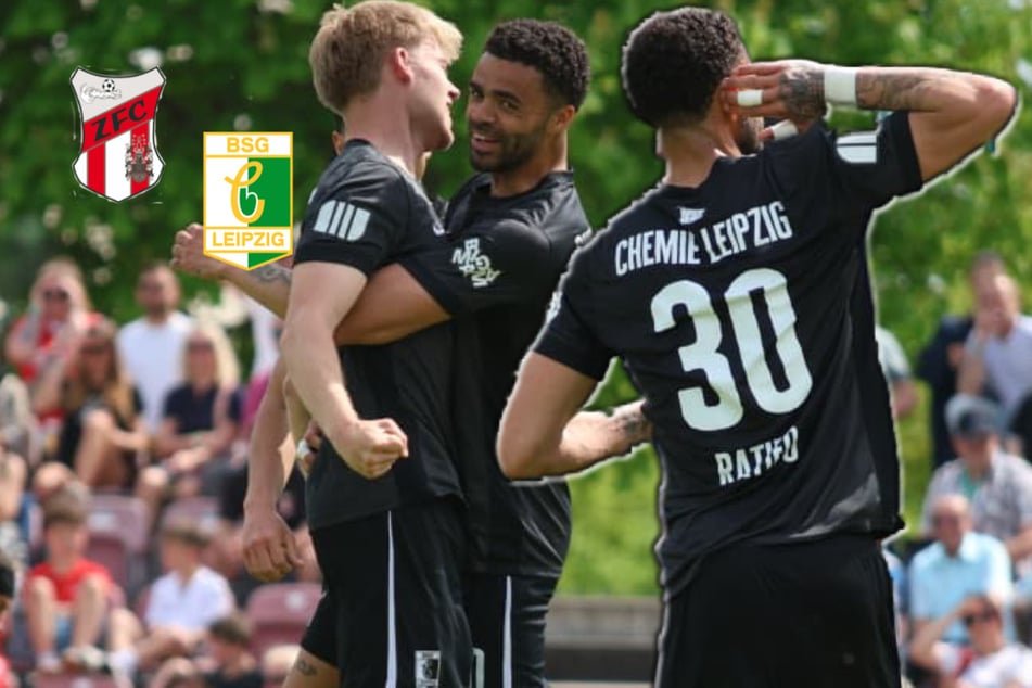 Chemie Leipzig feiert nach gefühltem Heimspiel: Ratifo schießt Grün-Weiß weit weg vom Abstieg
