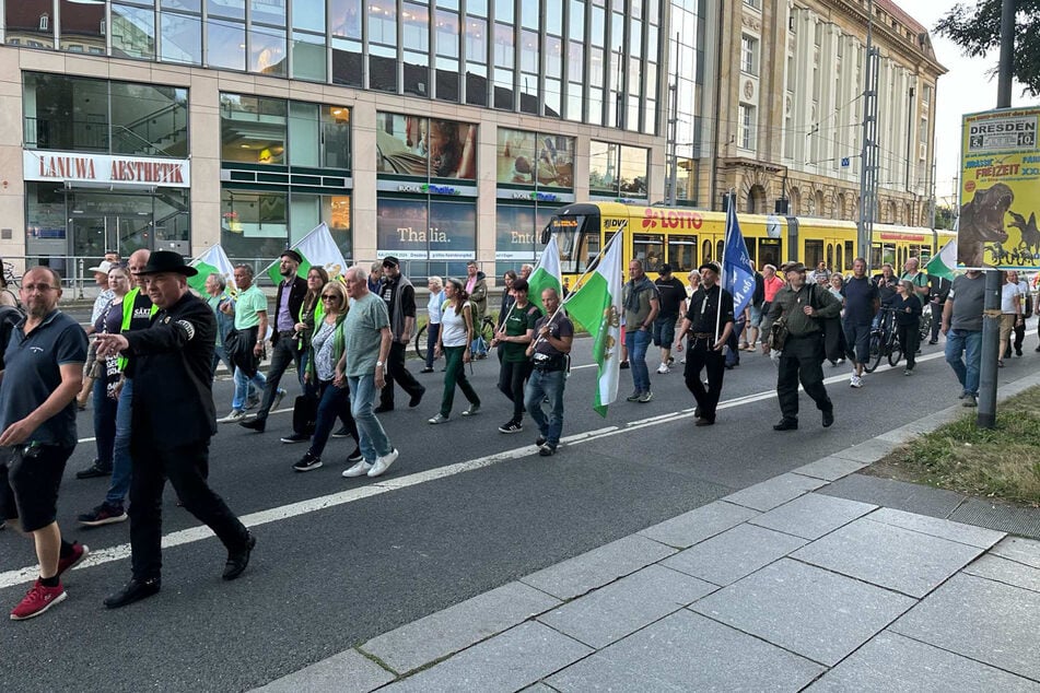 Rund 400 Personen konnten die "Freien Sachsen" mobilisieren.