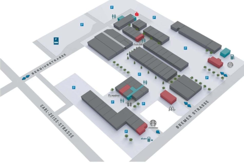 Das Outlet-Center liegt unmittelbar vor der Stadtgrenze der Stadt Bremen in der Ortschaft Stuhr.