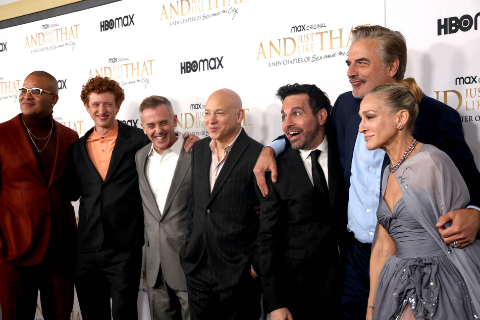 Chris Noth (second from r.) attended the premier of the Sex and the City reboot, And Just Like That, earlier this month.