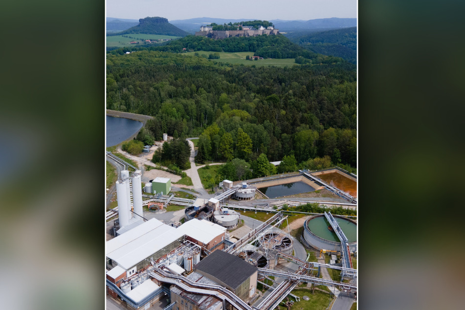 Ein Foto der Uransilos am Standort Königstein von Juni 2021. In diesem Monat verschickte die Wismut nach 75 Jahren den letzten Urantransport.