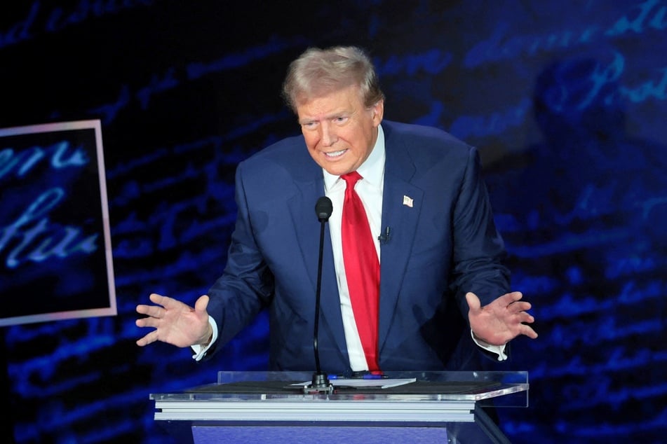 Donald Trump speaking during his recent presidential debate with Kamala Harris at The National Constitution Center in Philadelphia, Pennsylvania on September 10, 2024.