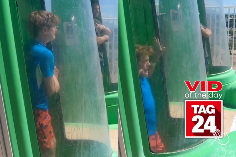 viral videos: Viral Video of the Day for July 3, 2023: Terrified boy immediately regrets waterslide decision
