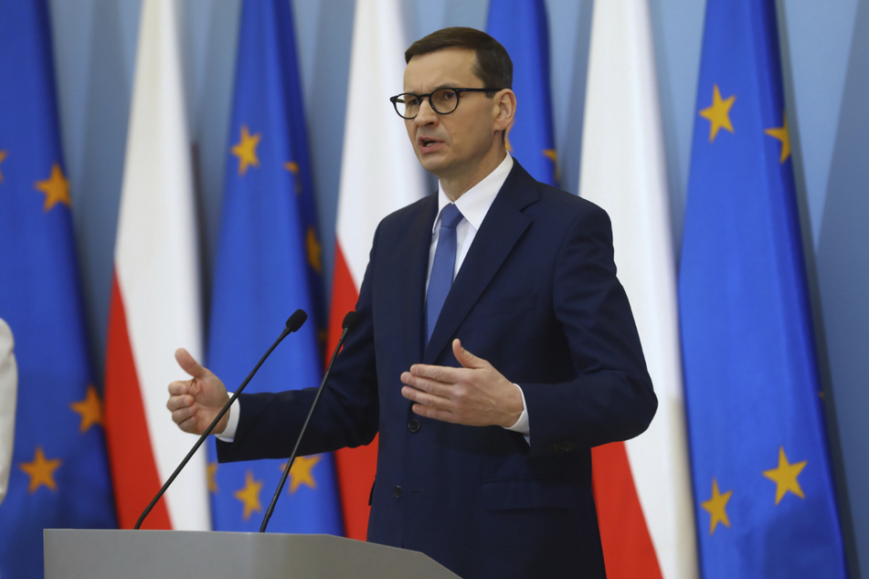Der polnische Ministerpräsident Mateusz Morawiecki (53) will schärfere Sanktionen gegen Russland.