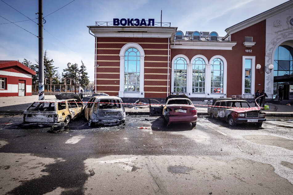 Beim Angriff auf den Bahnhof in Kramatorsk bei Kiew starben 50 Menschen.