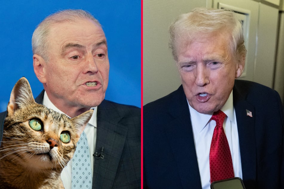 President Donald Trump (r.) criticized Curtis Sliwa's love of cats as he refused to endorse the Republican nominee for New York mayor.