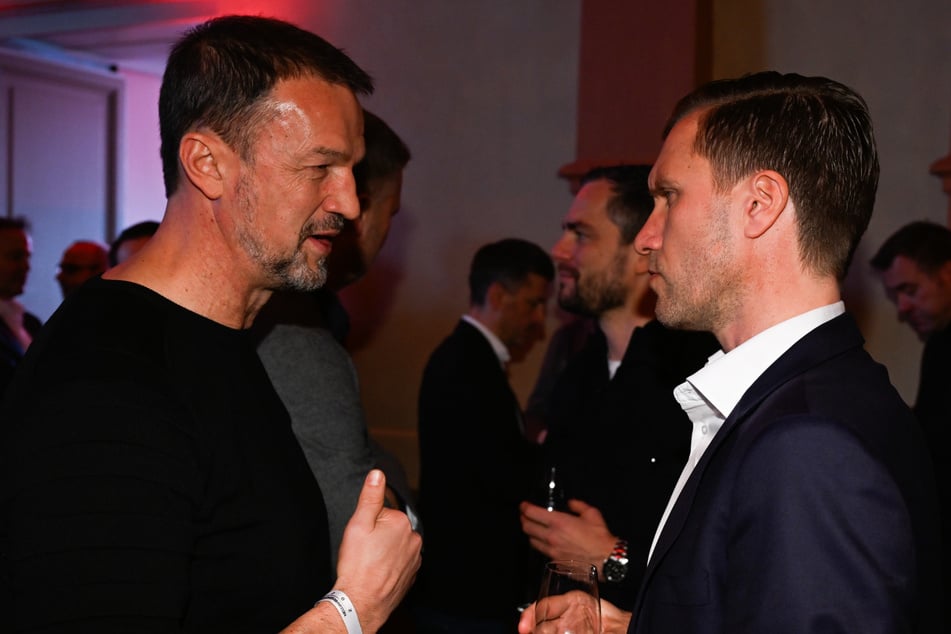 Im Sommer 2021 übernahm Krösche (r.) das Amt des Sportvorstands bei Eintracht Frankfurt von Fredi Bobic (53).