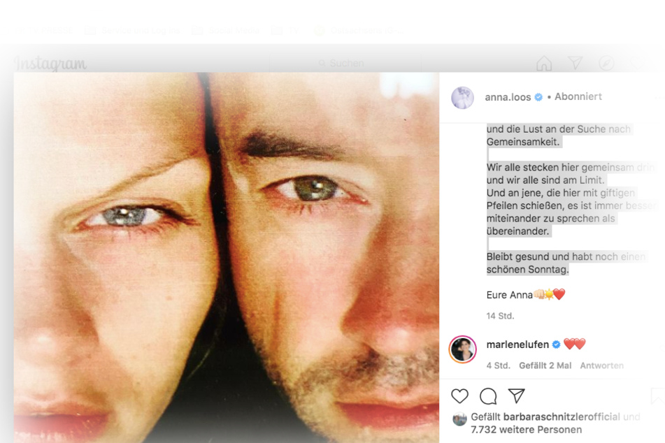 Mit einem Statement hat sich Anna Loos (50) auf Instagram gemeldet.