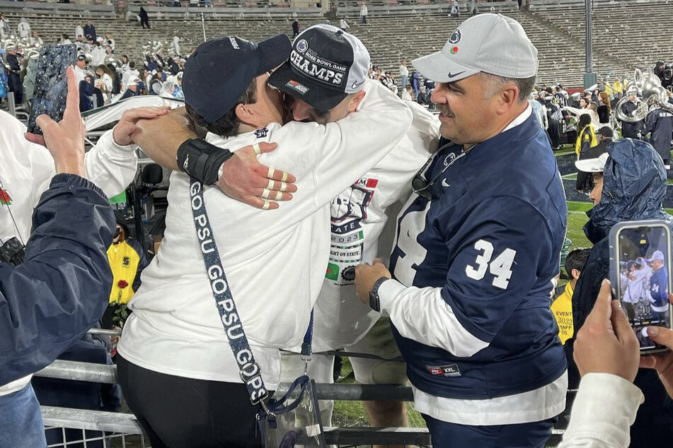 After two seasons with the program, Dominic DeLuca (c) became a scholarship player in January and will be one of the top defensive Nittany Lions to watch out for in 2023-24.