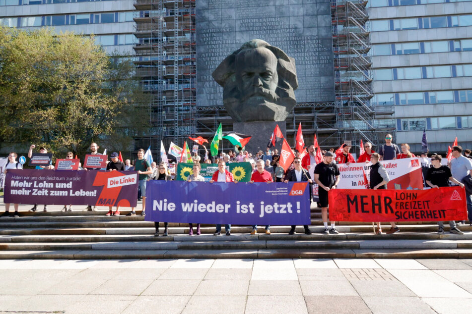 Am Morgen trafen sich die Demonstranten am Nischel.