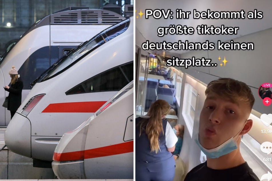 "Größter TikToker Deutschlands" sauer über Stehplatz: Bahn macht sich über ihn lustig