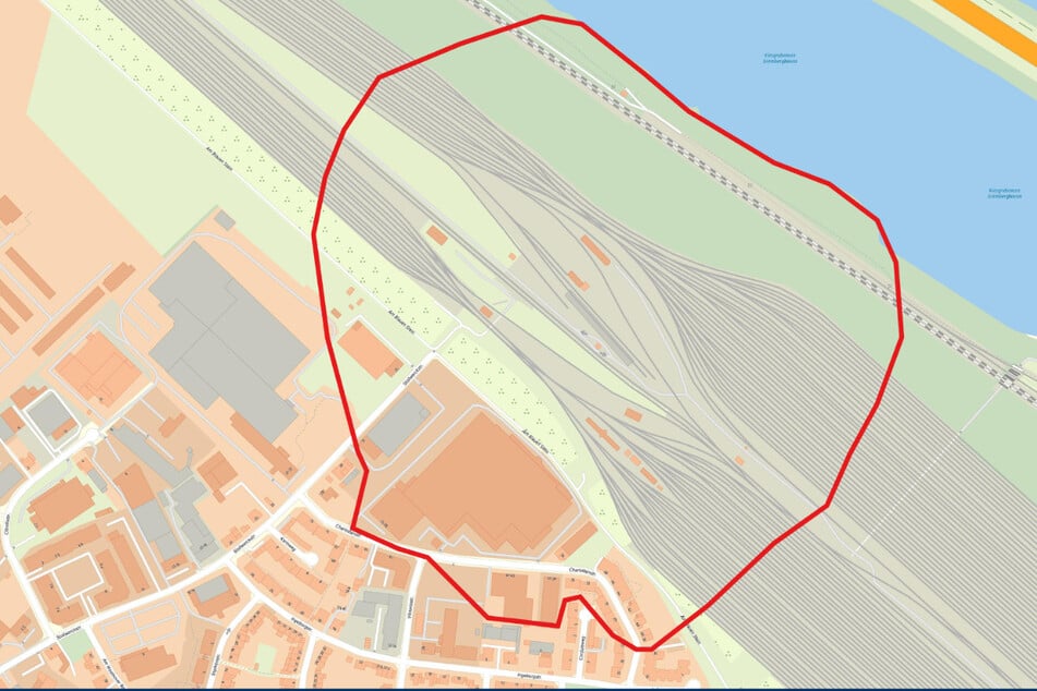 Der Gefahrenbereich rund um den Bombenfund wurde mit einem Radius von 300 Metern festgelegt.