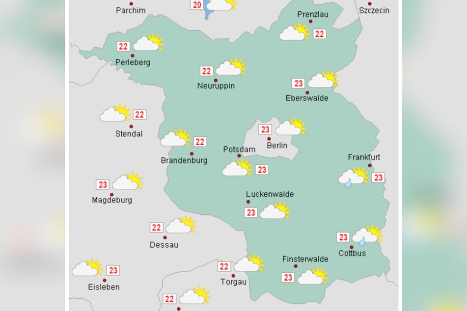 In Berlin und Brandenburg wird es am Montag nicht mehr so heiß wie am Sonntag.