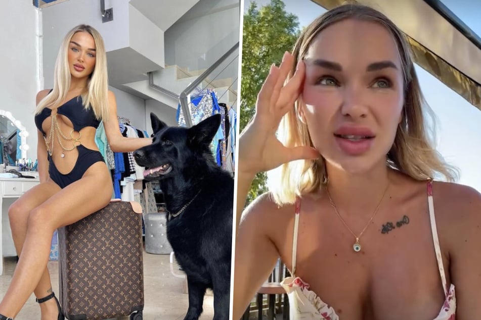 Emmy Russ (25) unternahm am Wochenende einen Ausflug mit dem Familienhund "Bonito".