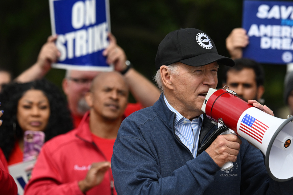 President Joe Biden made history on Tuesday as he joined striking United Auto Workers members on the picket line.