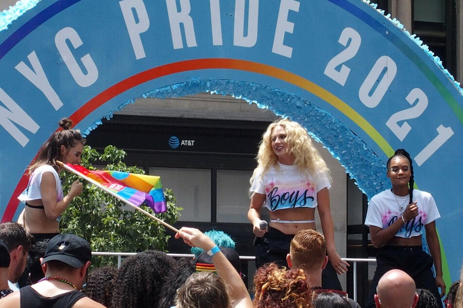 New York City's Pride march returned Sunday, a year after the coronavirus outbreak forced the celebration to go online-only for the first time in its history.