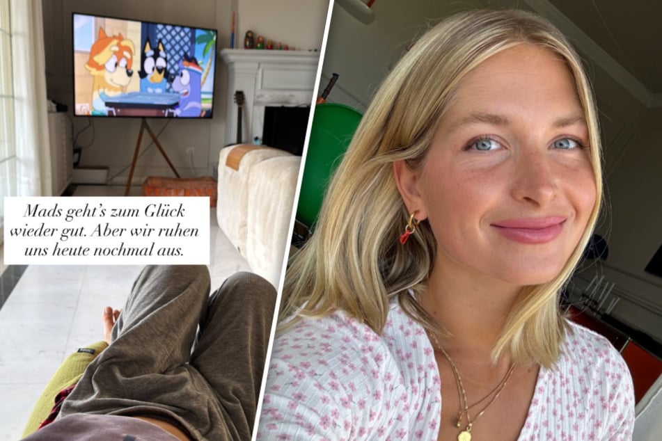 Charlotte Weise (32) macht einen gemütlichen Tag, nachdem sie am Montag mit Sohn Mads (3) in die Notaufnahme fahren musste.