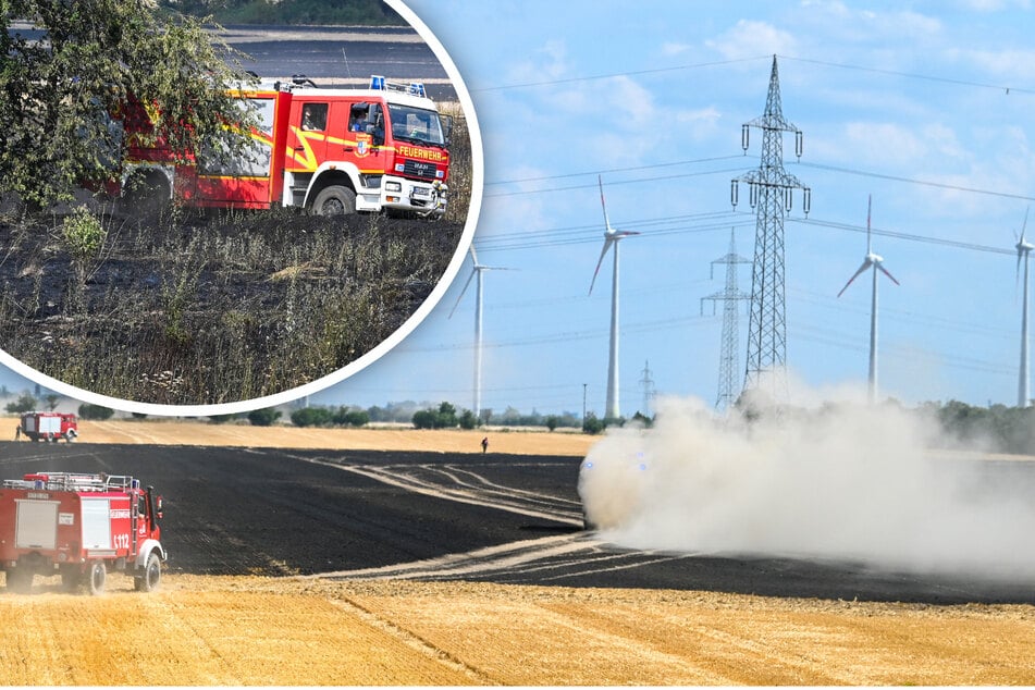 100 Hektar in Flammen: Feldbrand legt Verkehr auf der A9 lahm