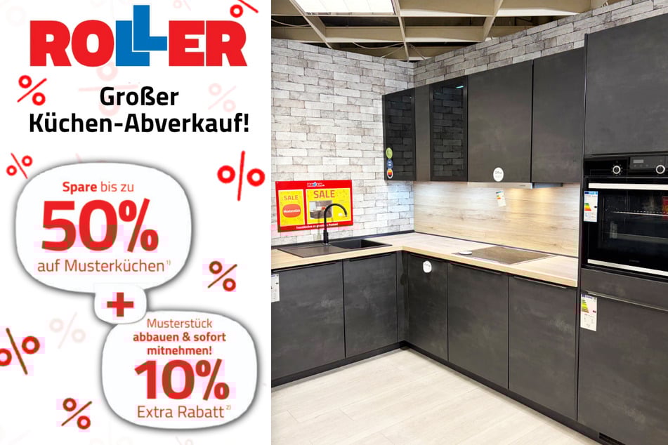 Abbildung zeigt vorrätige Musterküche im Abverkauf.