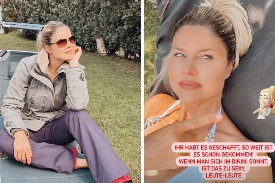 Erst im Bikini, danach in Winterjacke und Skihose: Yvonne Woelke (41) sonnte sich zum Ärger vieler Leute zu "sexy" in ihrem Garten.