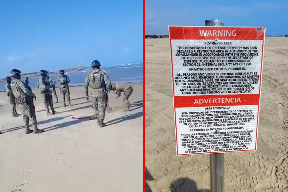 US troops reportedly crossed the Rio Grande and erected signs on a Mexican beach declaring it a restricted area.