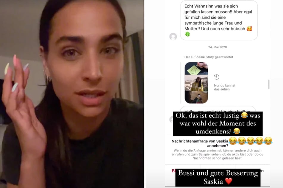 Amira Pocher (29) teilt einen Chatverlauf in ihrer Instagram-Story.