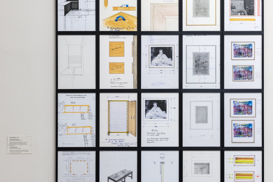 Noch nie gezeigt: Skizzen und Rahmenentwürfe Richters, die zeigen, wie akribisch der Künstler seine Ausstellungen plante.