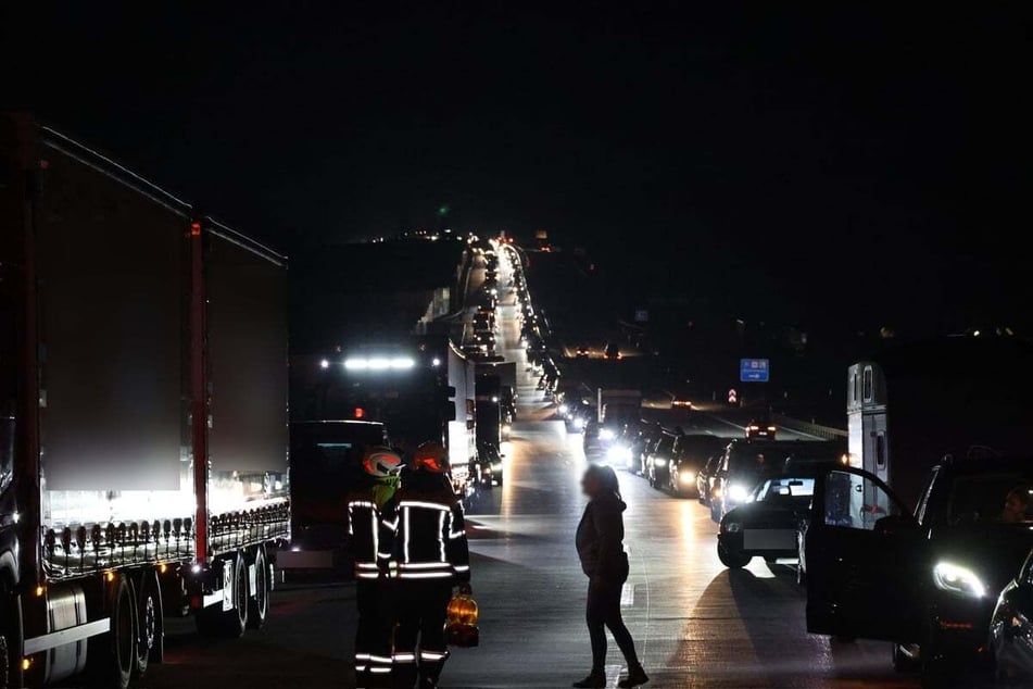 Auf der A72 kam es am Freitag zu einem kilometerlangen Stau.