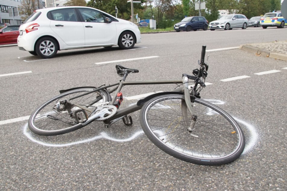 Mit diesem Fahrrad ist der Mann gestürzt.
