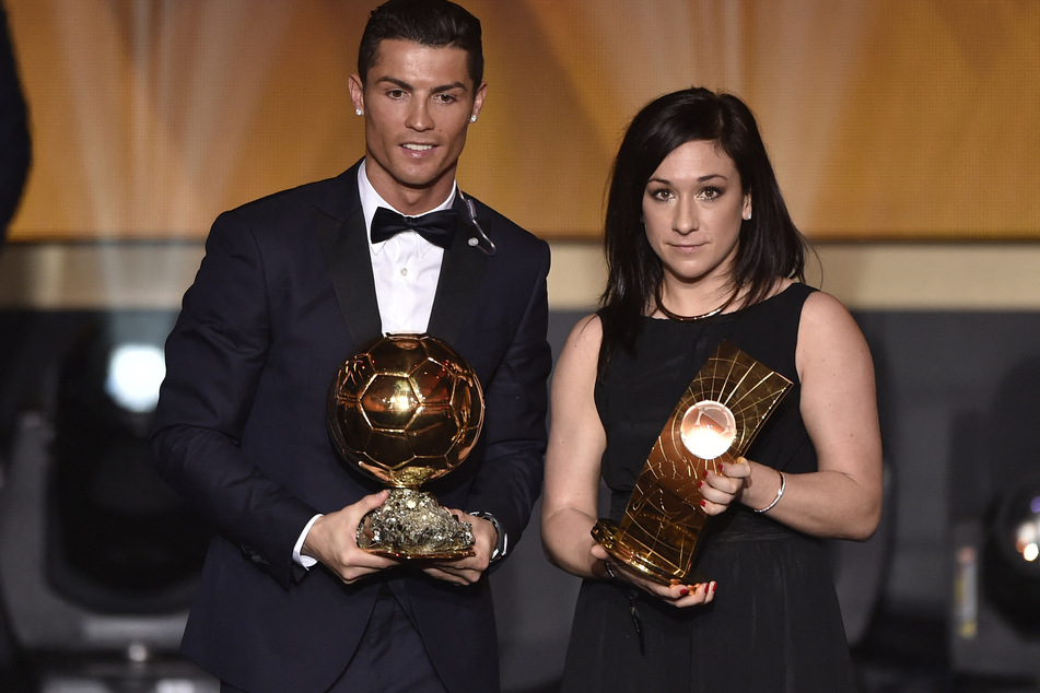 2014 gewann Nadine Keßler (heute 35, r.) die Wahl zur Weltfußballerin, Cristiano Ronaldo (heute 38) sicherte sich den Ballon d'Or. (Archivfoto)