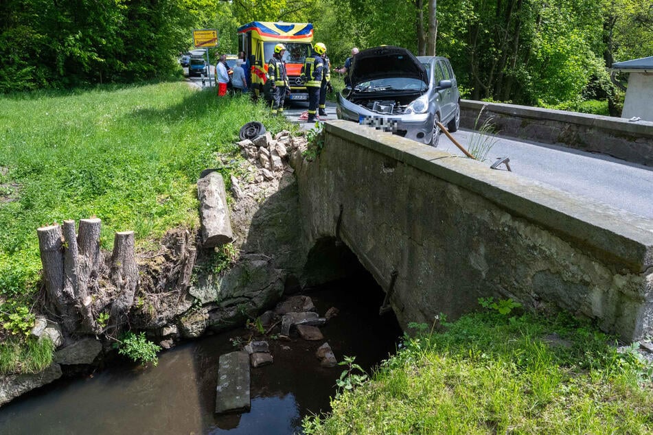 Verkehrsunfall am Ortseingang Ruppersdorf, im ostsächsischen Landkreis Görlitz.