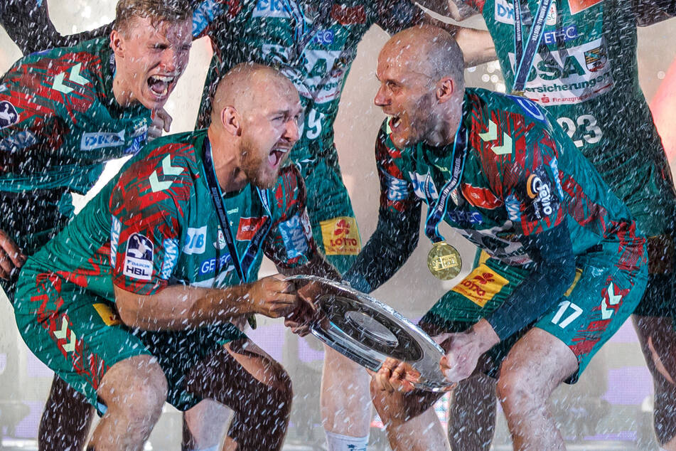 Für Christian O'Sullivan (34, v. l.) und Tim Hornke (35, r.) gibt es am kommenden Wochenende die Möglichkeit einen letzten Titel mit dem SCM zu holen