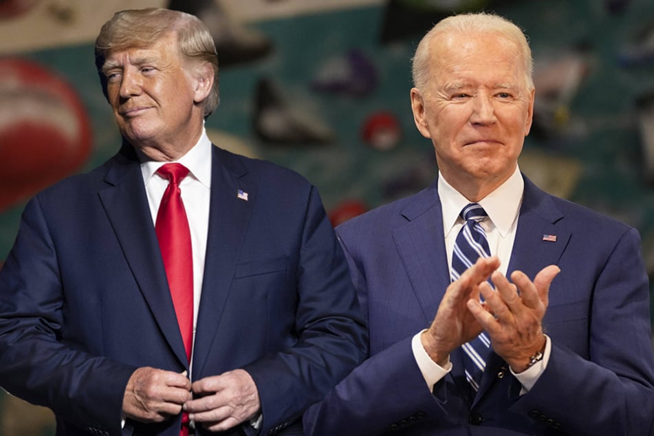 Former president Donald J. Trump (l.) had brokered a deal that would give the US some control over TikTok, but the Biden administration disagreed with its language.