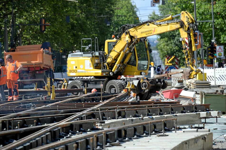 So sah die Baustelle am Fetscherplatz Ende Juli aus. Ein Monat später wird sie nun kurz erweitert.