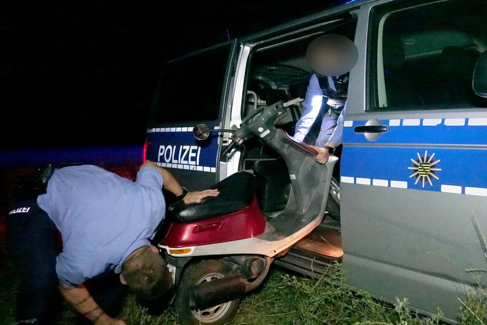Die Polizei stellte das Sanyang-Moped sicher.