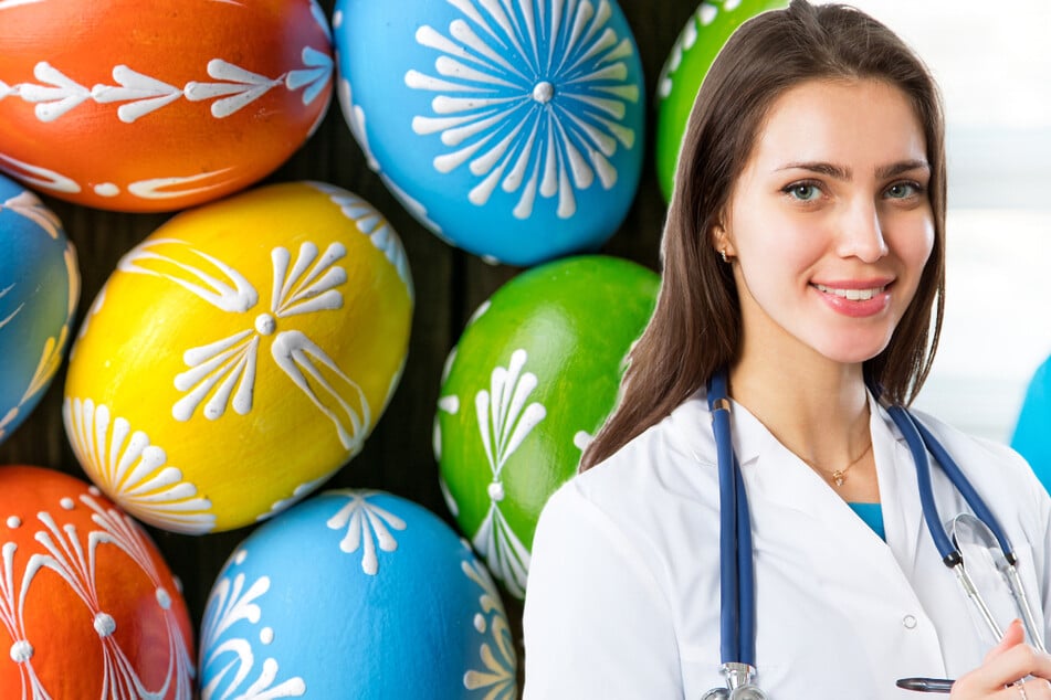 Auch an Ostern kann es mal einen Notfall geben, bei dem man schnell einen Arzt oder andere Hilfe braucht. (Bildmontage)