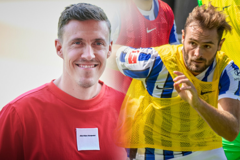 Die Königstransfers unter sich: Max Kruse (l) für Union und Lucas Tousart für Hertha BSC.