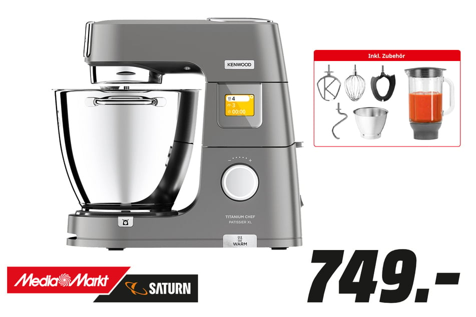 Kenwood-Küchenmaschine Titanium Chef Patissier XL KWL90.124SI für 749 Euro