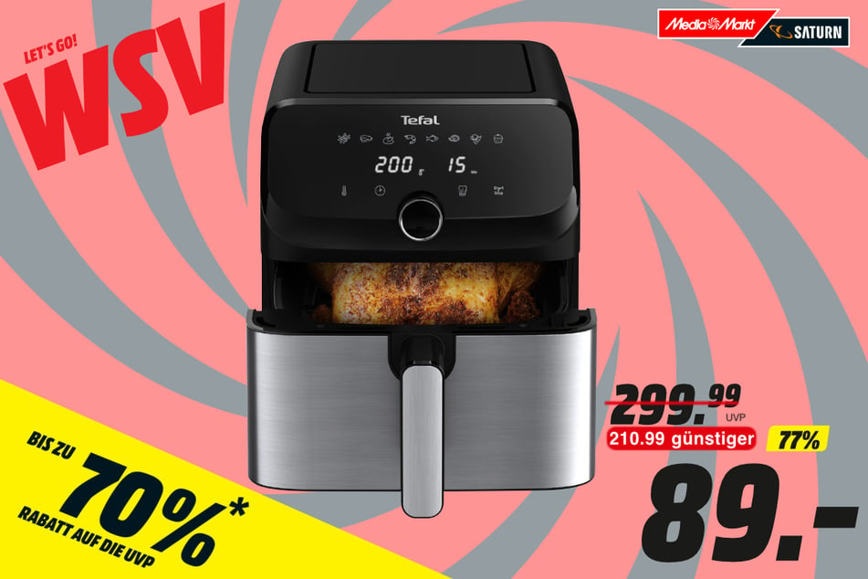 Tefal-Heißluftfritteuse für 89 statt 299,99 Euro.