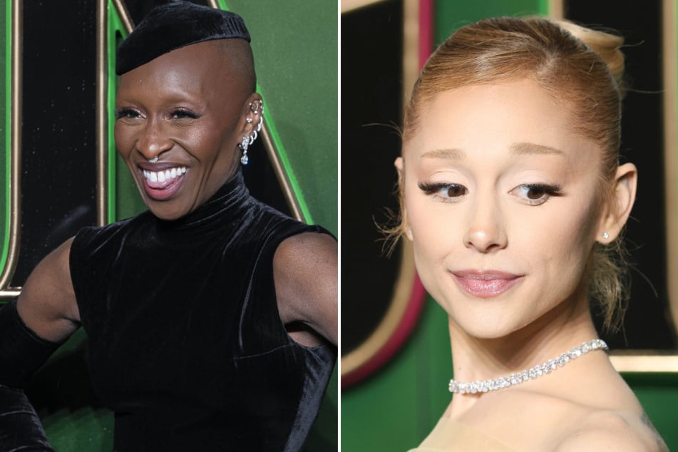 Ariana Grande (r.) and Cynthia Erivo spilled the tea on their viral Wicked interview moment.